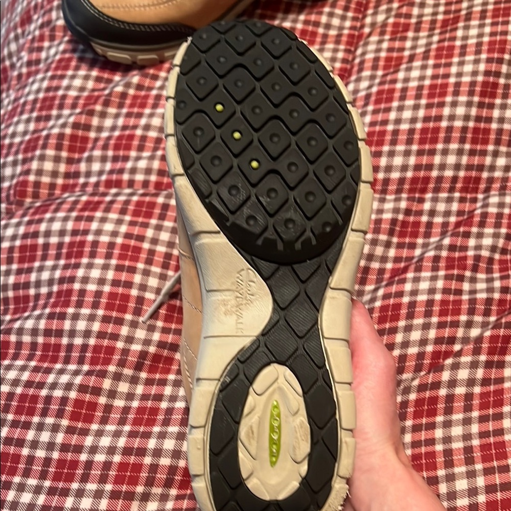 Clarks Tan and Black Athletic Shoes with Durable Rubber Soles - Picture 9 of 10